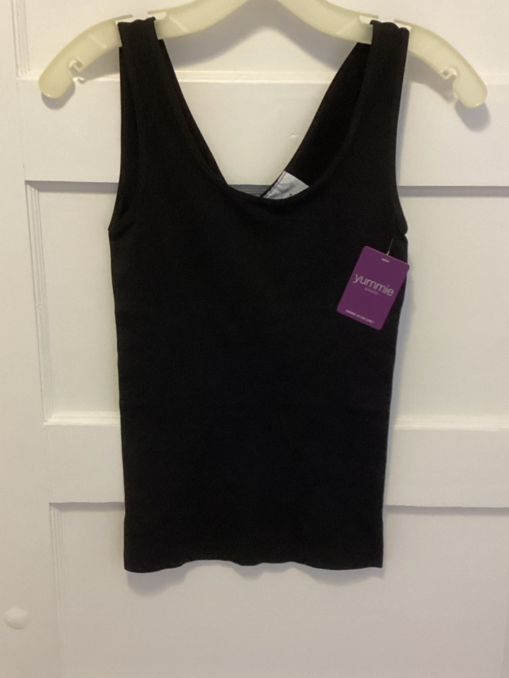 Yummie Black Scoop Neck Tank - Smooth Stretch Fit